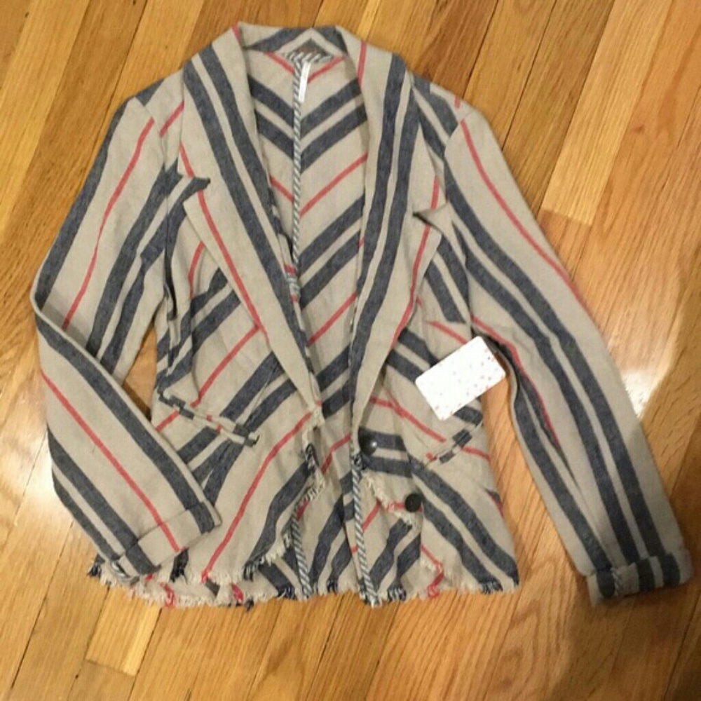 Free People Linen Blazer